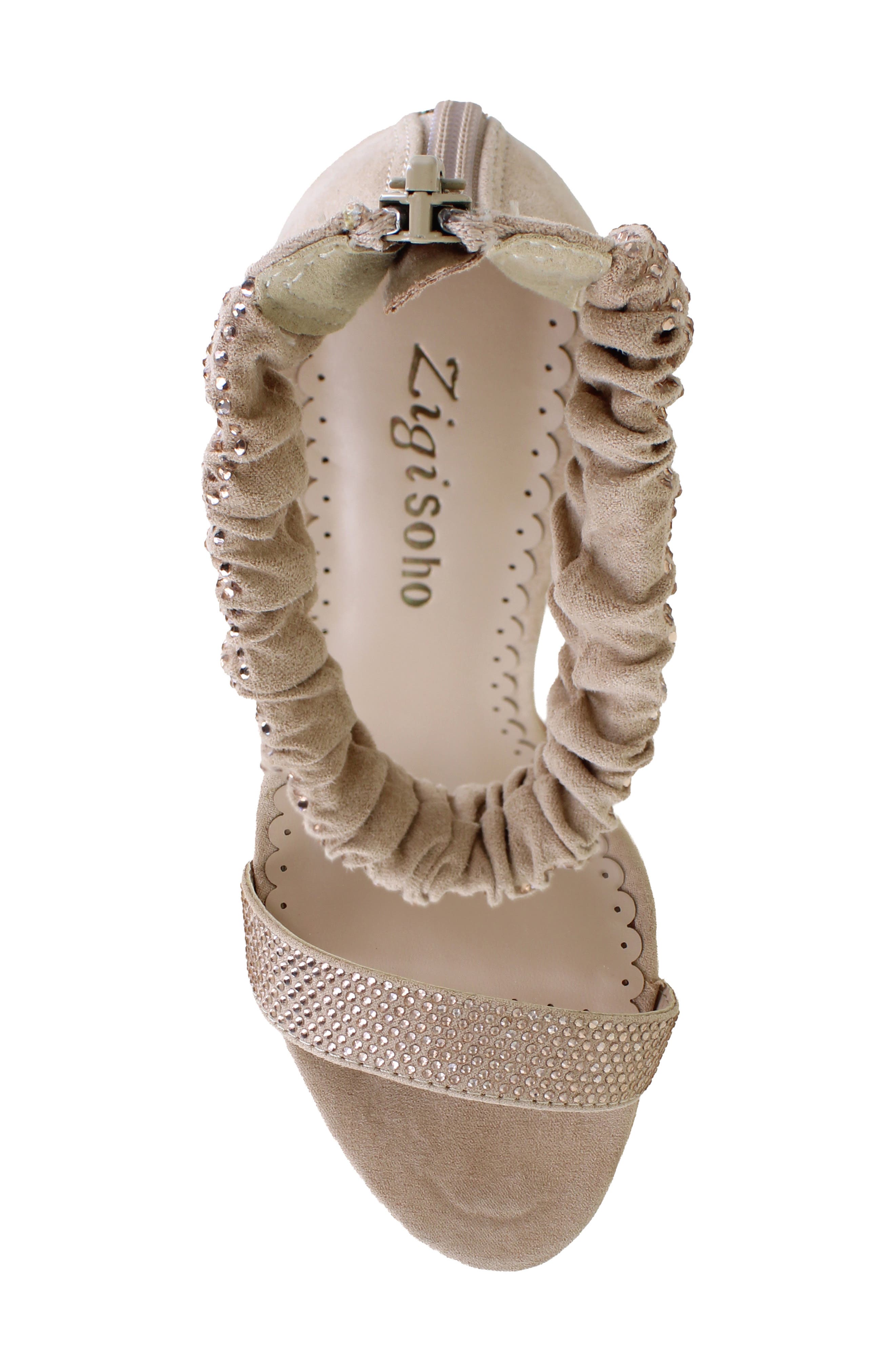 Ankle Strap Stiletto Sandal, Alternate, color, BEIGE SUEDETTE