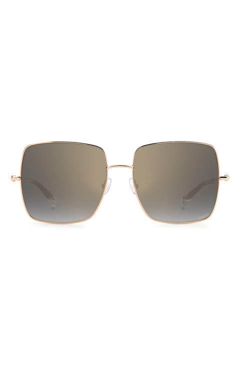 58mm Square Oversize Sunglasses