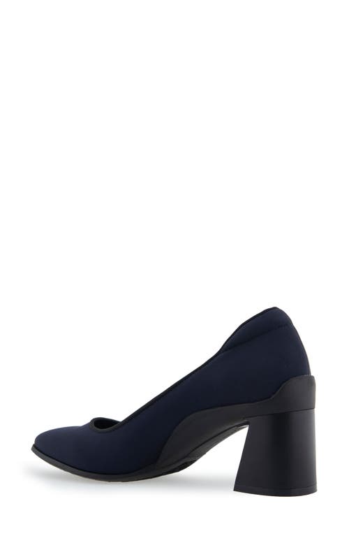 Aerosoles Casta Dress-pump-mid Heel In Navy Stretch Gabardine