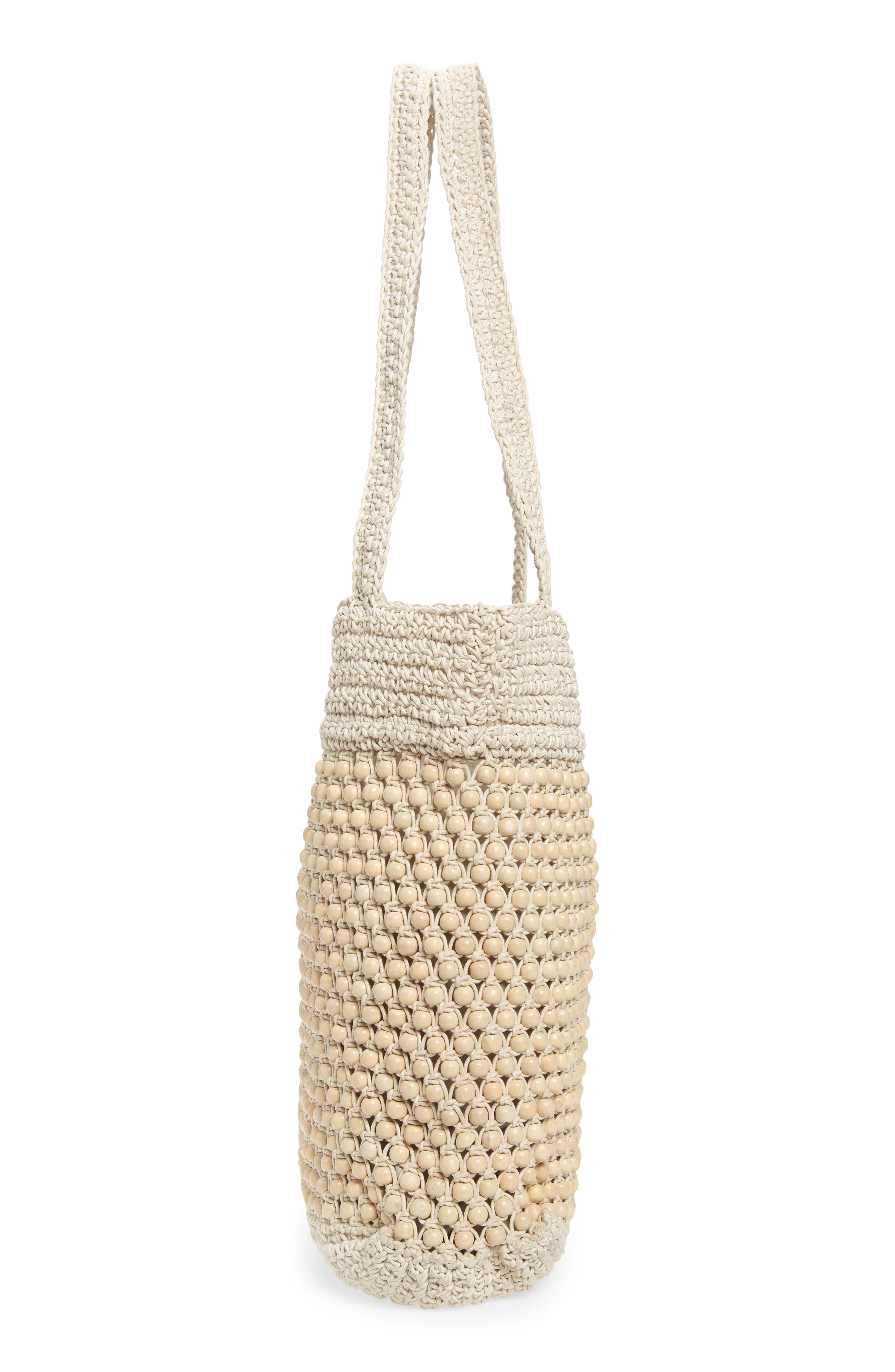 Madewell Beaded Crochet Tote Bag, Alternate, color, 