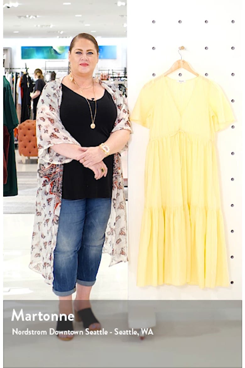 V-Neck Tiered Cover-Up Dress video