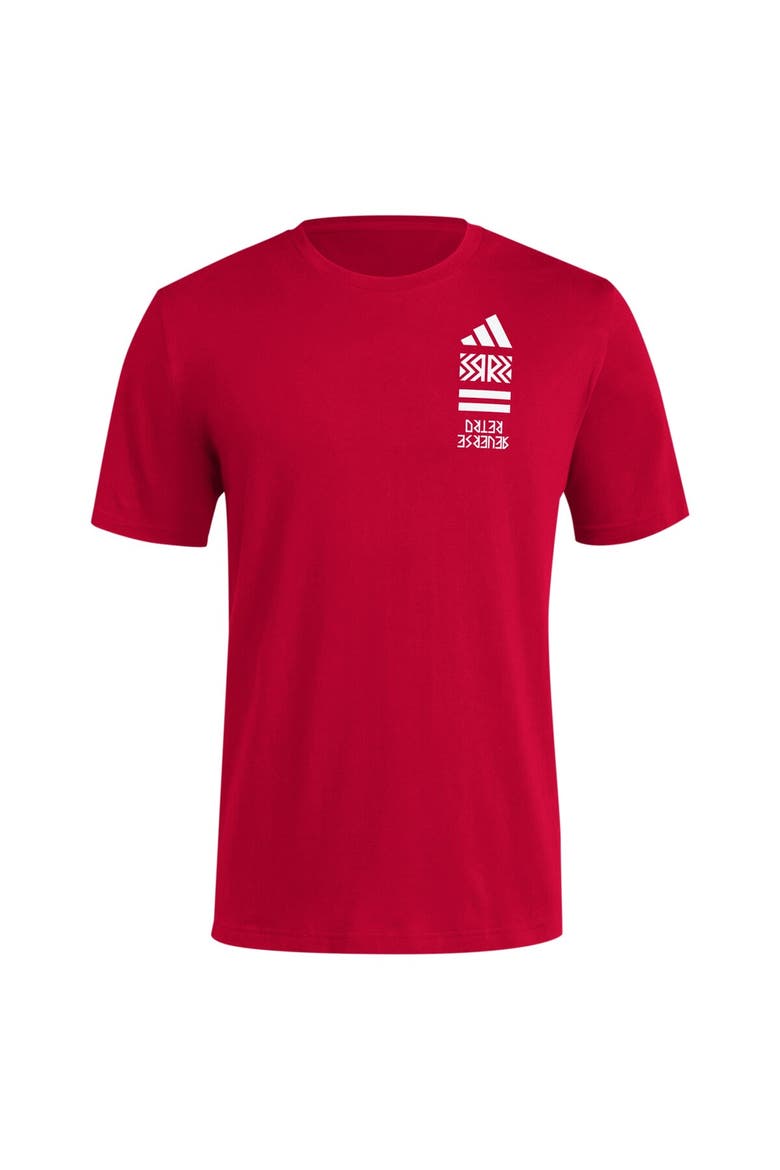Men's adidas Scarlet Nebraska Huskers Reverse Retro Baseball 2 Hit T-Shirt, Alternate, color, Scarlet