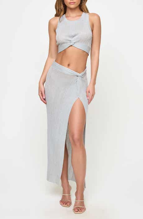 Heart of Gold Metallic Crop Cover-Up Top