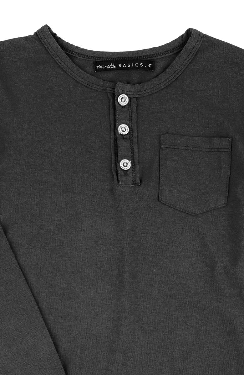 Miki Miette Kids' Buzz Long Sleeve Pocket Henley, Alternate, color, 