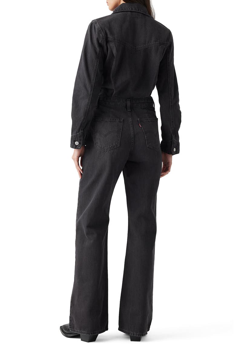 Western Long Sleeve Denim Jumpsuit, Alternate, color, TRAVEL SUIT