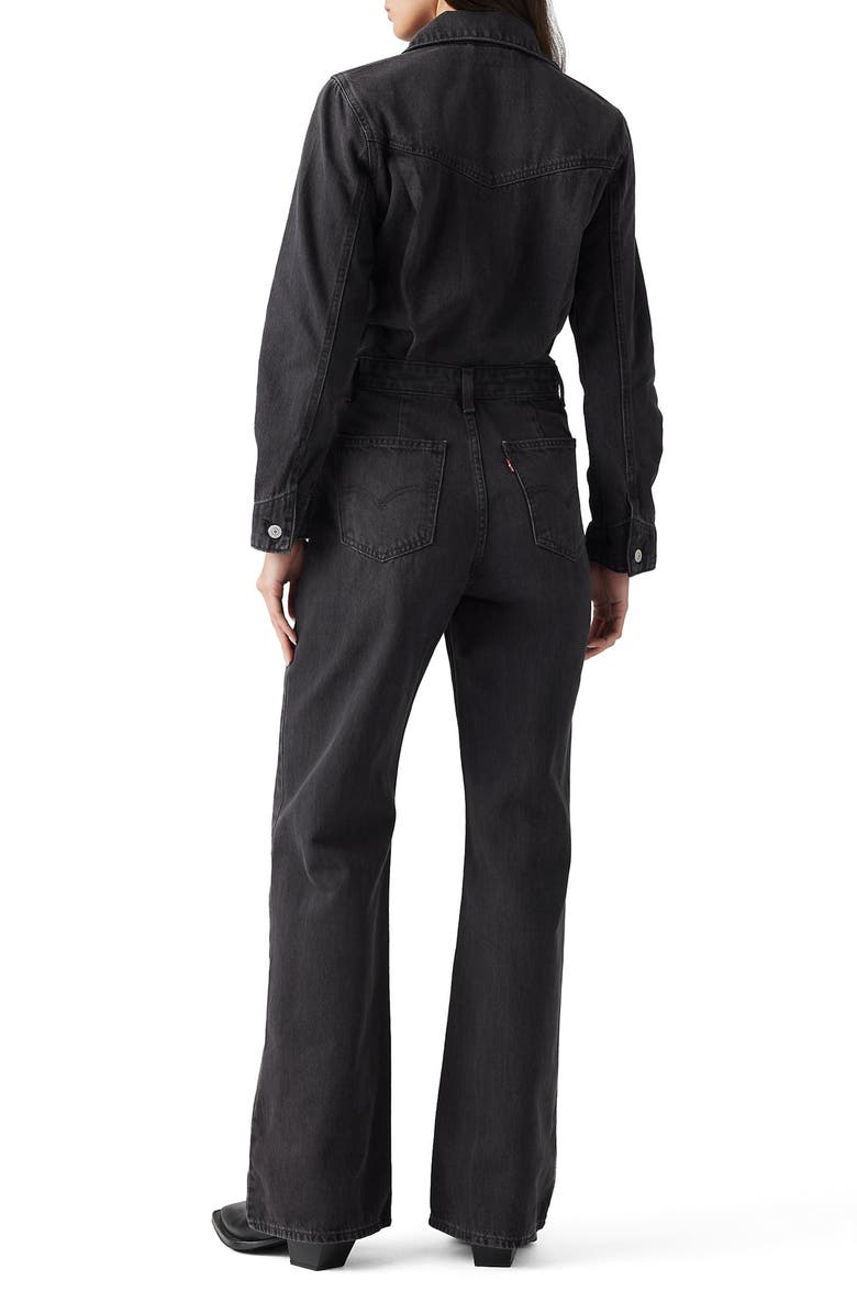 Western Long Sleeve Denim Jumpsuit