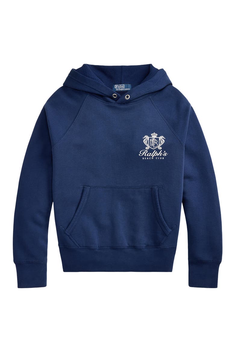 Vintage Fit Fleece Pullover Hoodie, Alternate, color, DARK COBALT