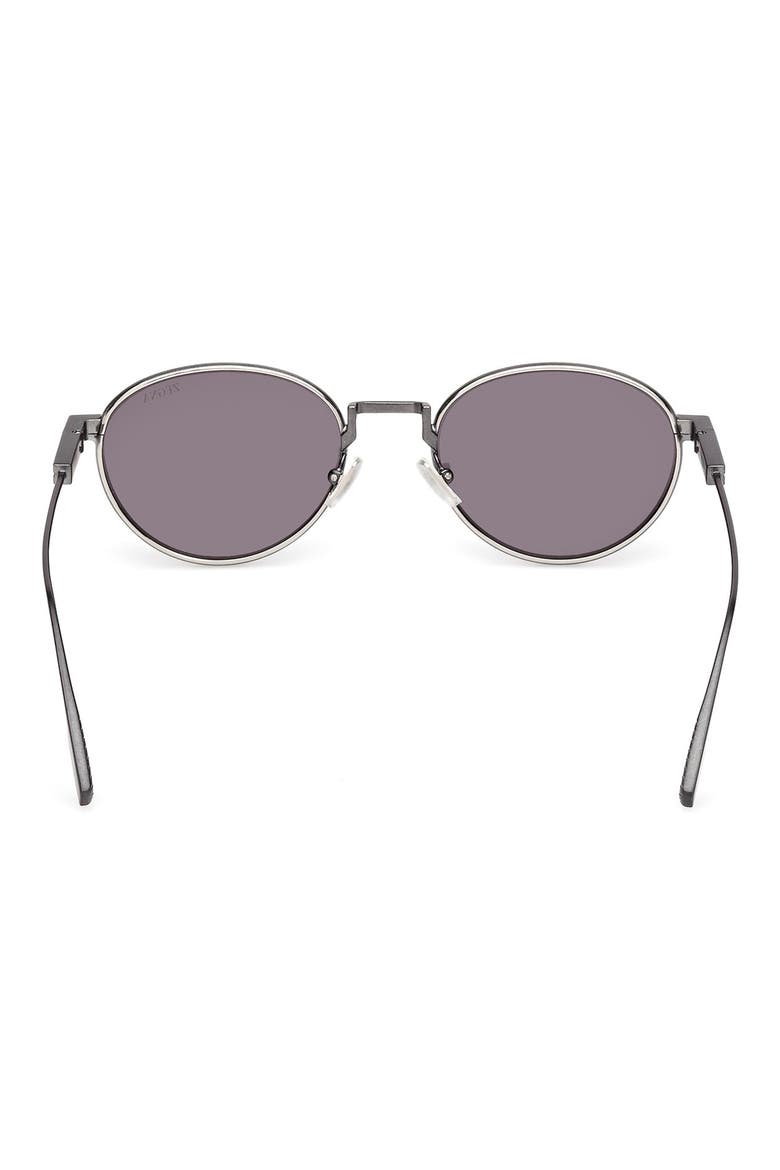 52mm Oval Sunglasses, Alternate, color, GUNMETAL/ PALLADIUM TRIM/ GREY