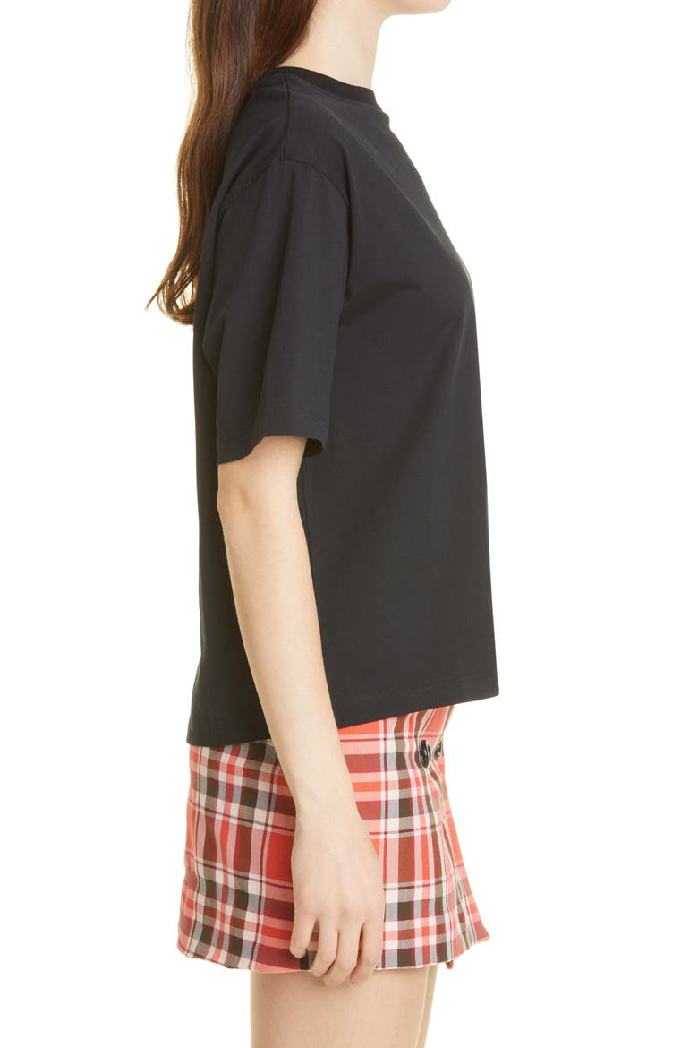 Women's Edie Pink Label Boxy Organic Cotton T-Shirt, Alternate, color, BLACK