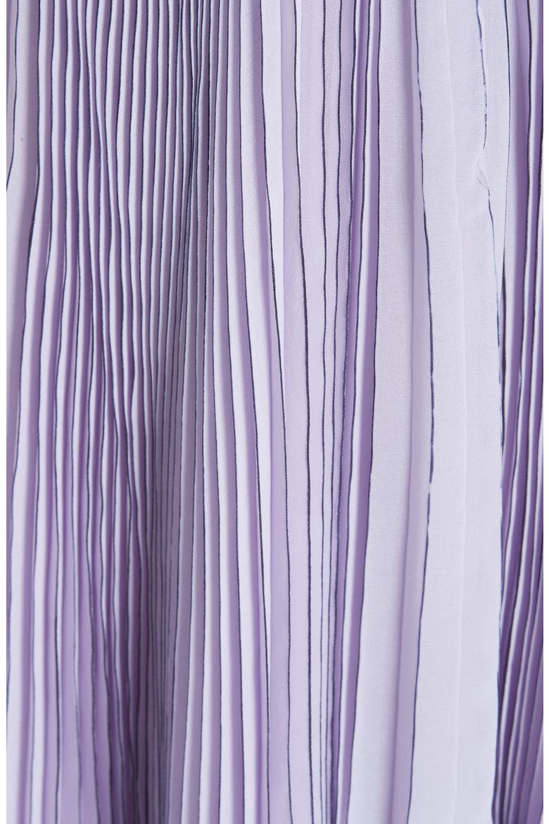 Jason Wu Pleated Popover Dress, Alternate, color, PASTEL MAUVE/ DARK NAVY