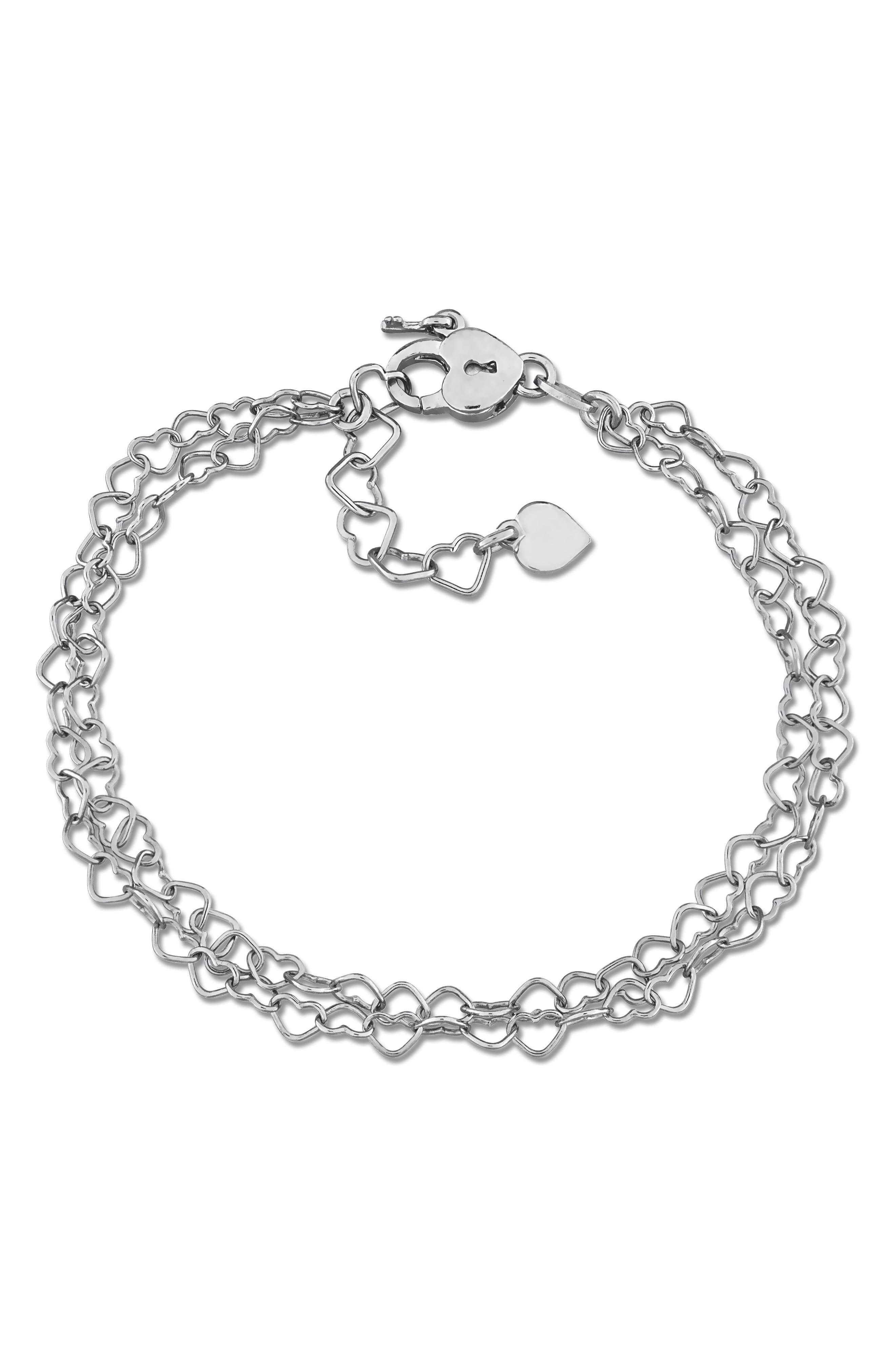 DELMAR Heart Link Double Strand Bracelet