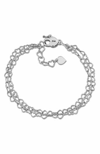 DELMAR Heart Link Double Strand Bracelet