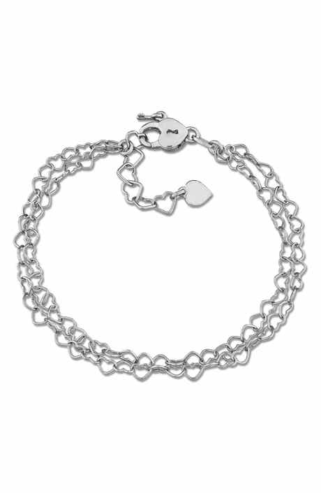 DELMAR Heart Link Double Strand Bracelet