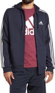 adidas 3-Stripes Zip Fleece Hoodie
