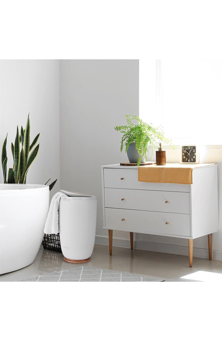 Live Fine Bucket Towel Warmer, White, Alternate, color, White