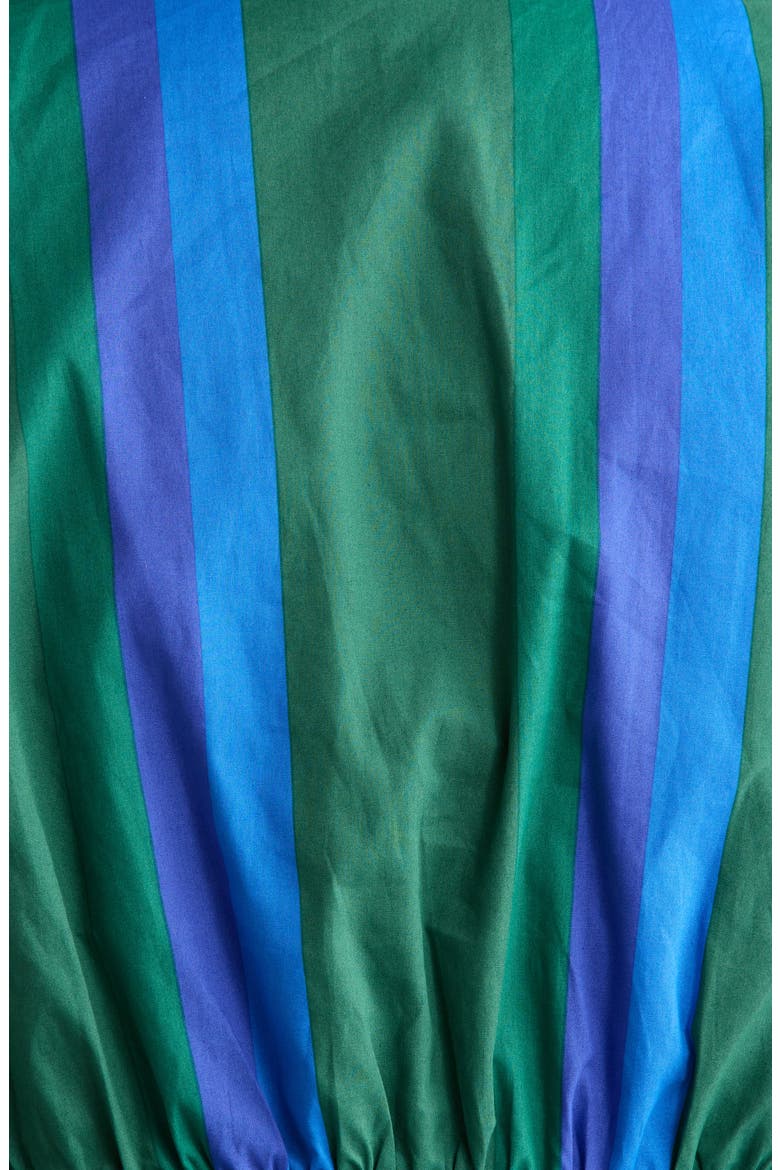 Dolary Stripe Mirana Peplum Popover Top, Alternate, color, EMERALD-BLUES