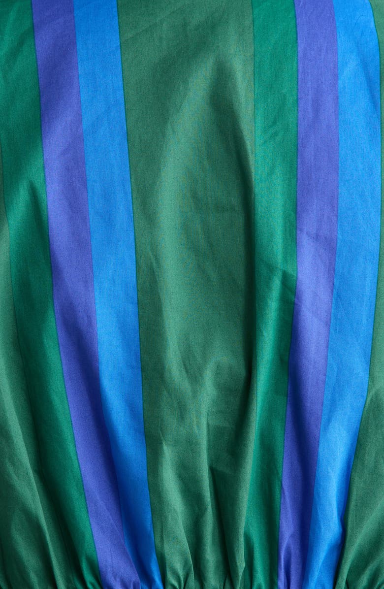 SUGARLIPS Dolary Stripe Mirana Peplum Popover Top, Alternate, color, Emerald-Blues