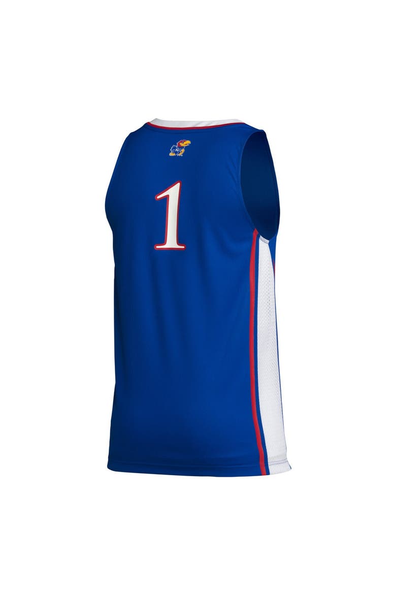 Men's adidas #1 Royal Kansas Jayhawks Team Swingman Jersey, Alternate, color, Royal
