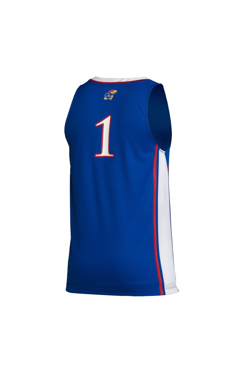 adidas Men's adidas #1 Royal Kansas Jayhawks Team Swingman Jersey, Alternate, color, 