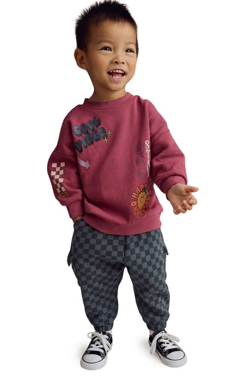 Next Kids' Graphic Sweatshirt & Cargo Joggers Set In Red