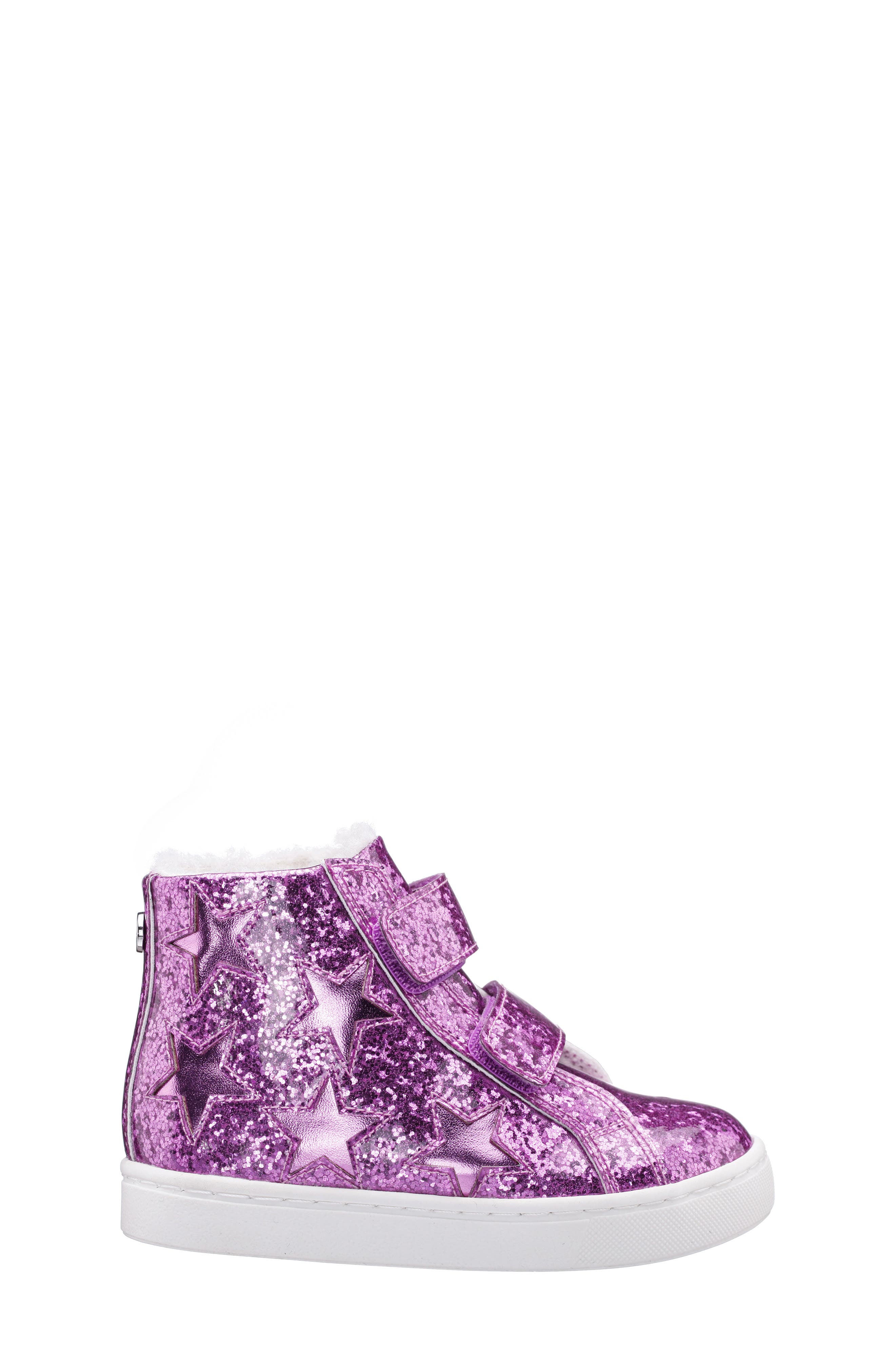 Kids' Donna High Top Sneaker, Alternate, color, PINK COATED GLITTER