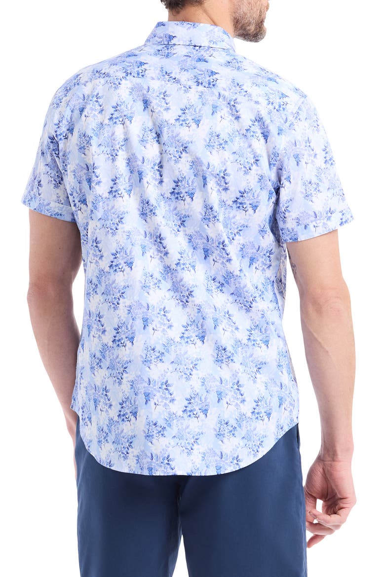 Earlston Short Sleeve Cotton Button-Up Shirt, Alternate, color, LIGHT BLUE