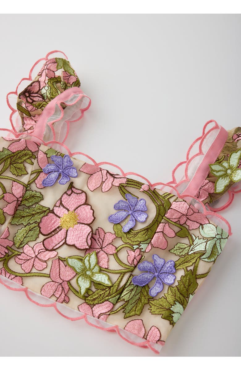 Marlo Kids Bonnie Sleeve Embroidered Top, Alternate, color, Floral