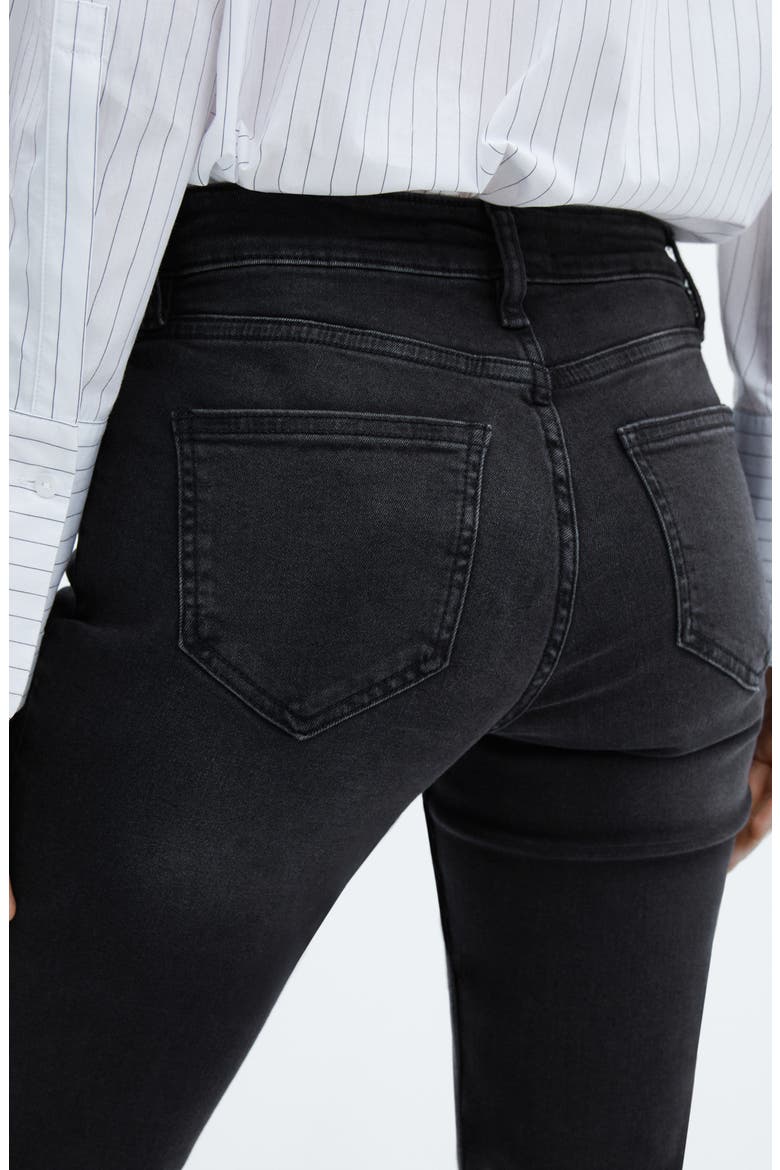 Low Rise Flare Jeans, Alternate, color, BLACK DENIM