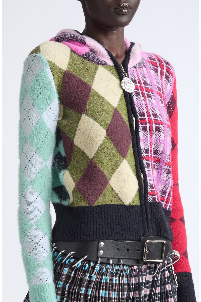 Farrago Zip-Up Cardigan, Alternate, color, PINK MULTI