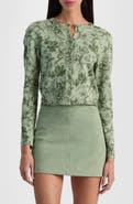 Alice + Olivia Carson Print Crop Cardigan