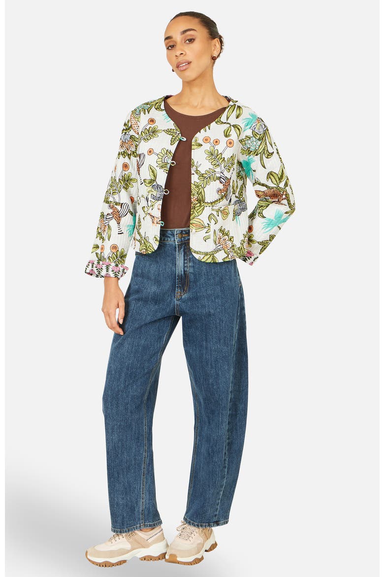 Print Reversible Cotton Jacket, Main, color, White