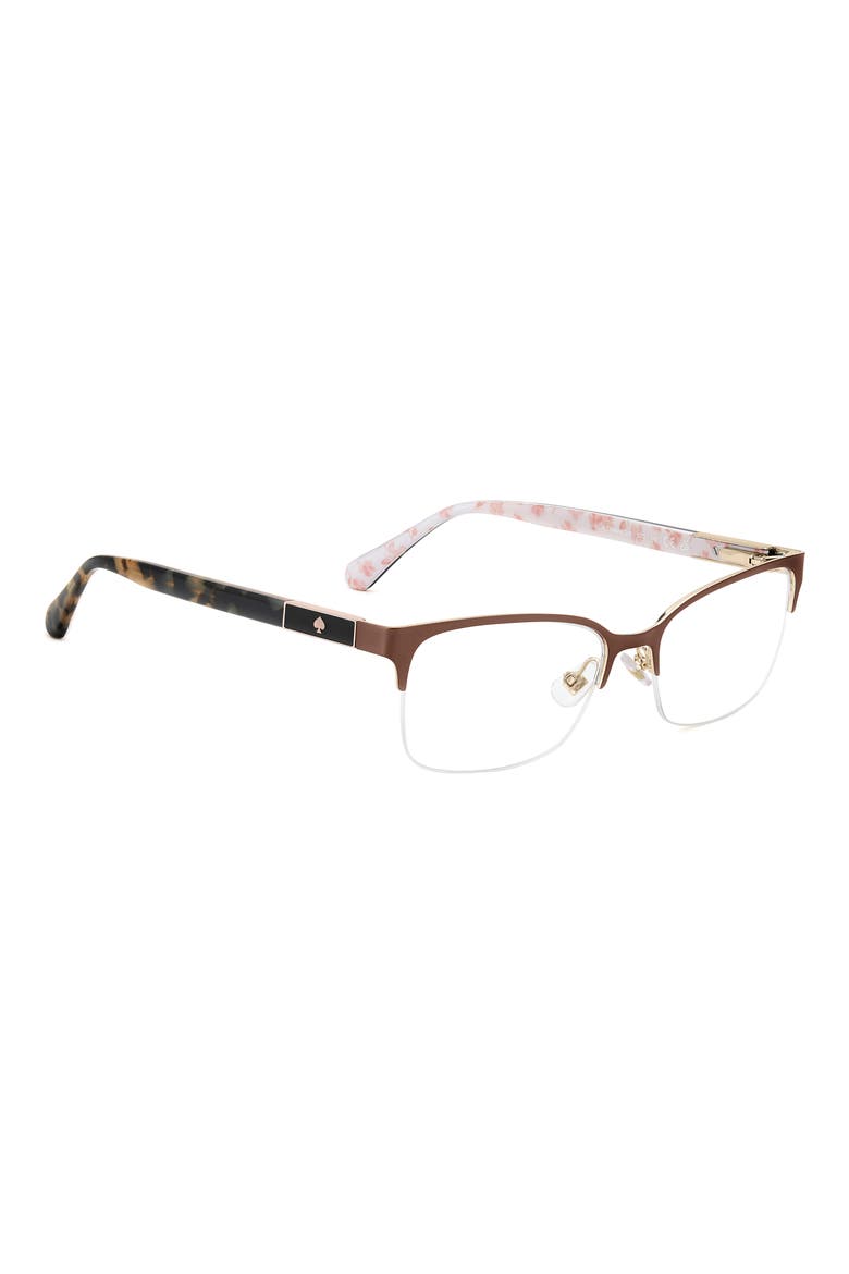 alexanne 53mm rectangular reading glasses, Alternate, color, BROWN