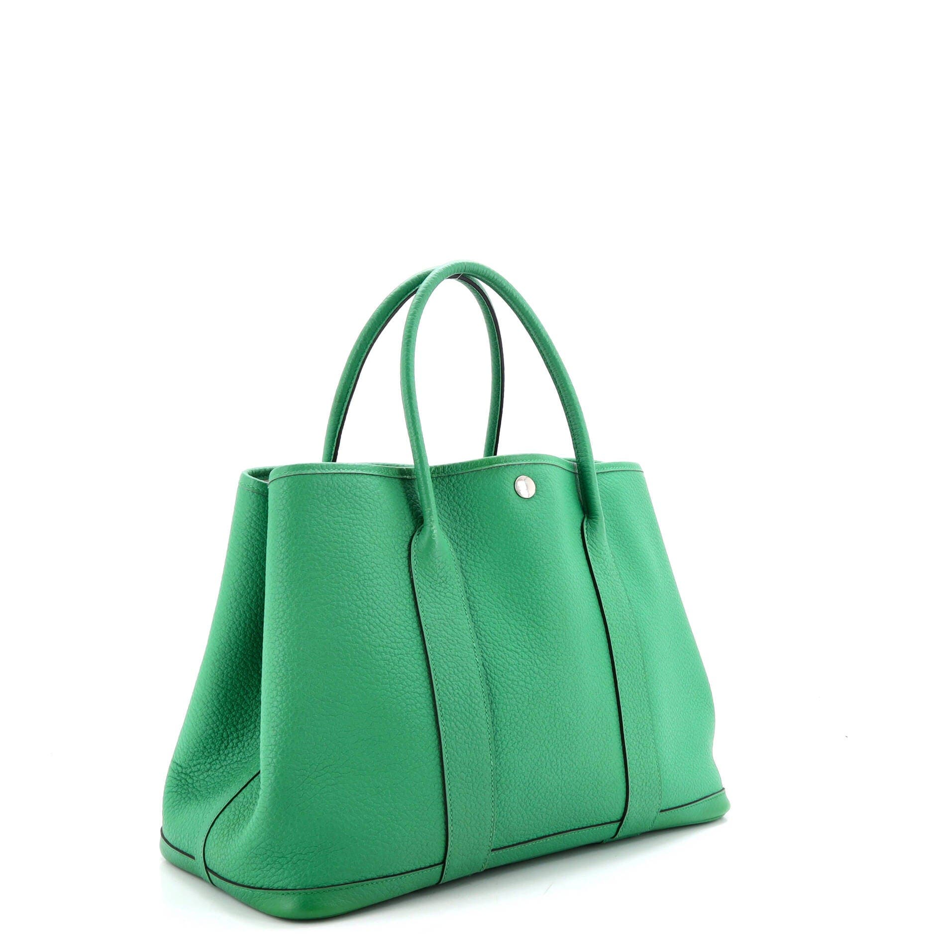 Garden Party Tote Leather with Printed Interior 36, Alternate, color, Green