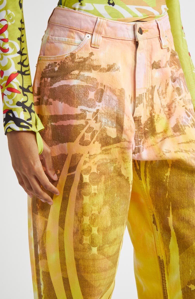 Paolina Russo Tie Dye Baggy Jeans, Alternate, color, Mosaic