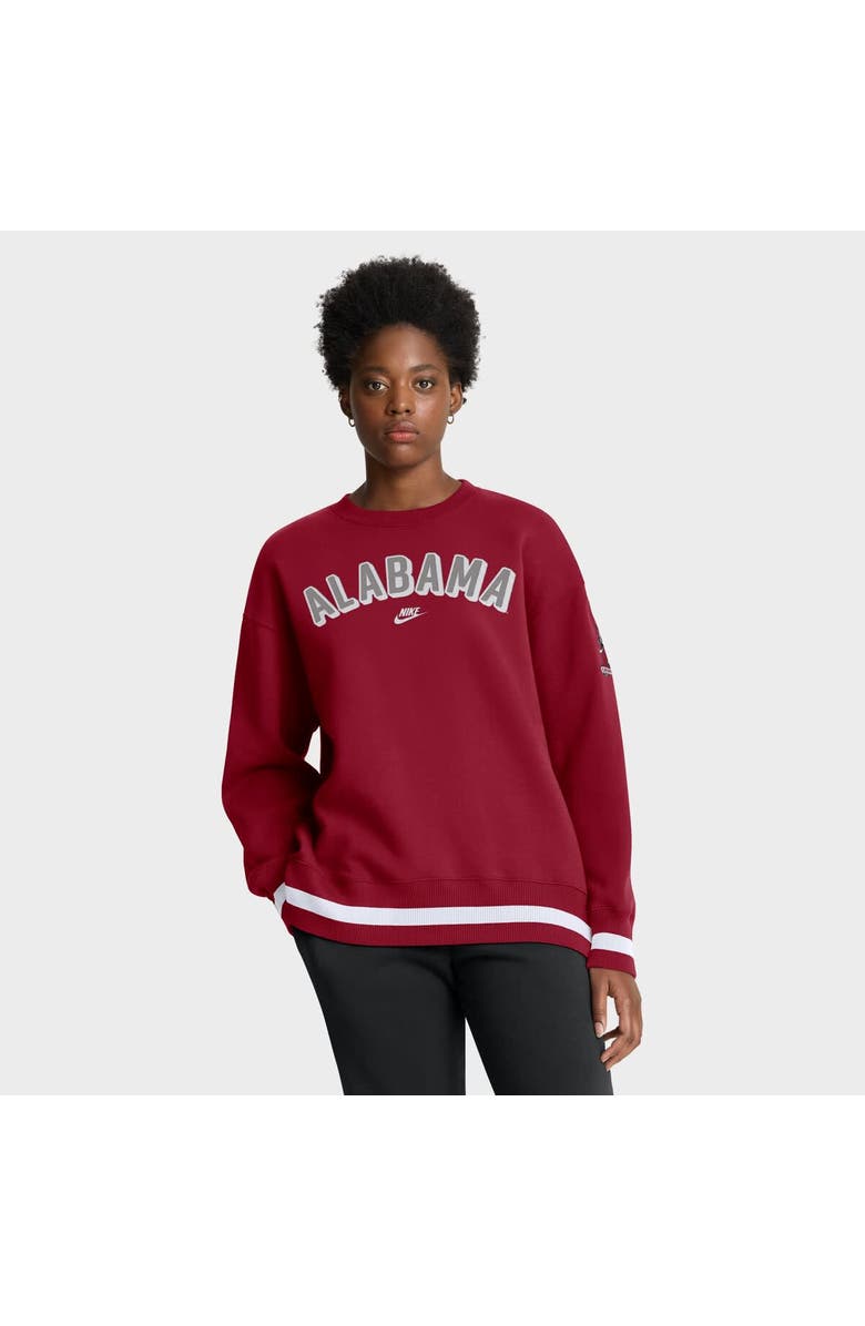 Nike Women's Nike Crimson Alabama Crimson Tide Oversized Legacy Phoenix Sweatshirt, Main, color, Crimson