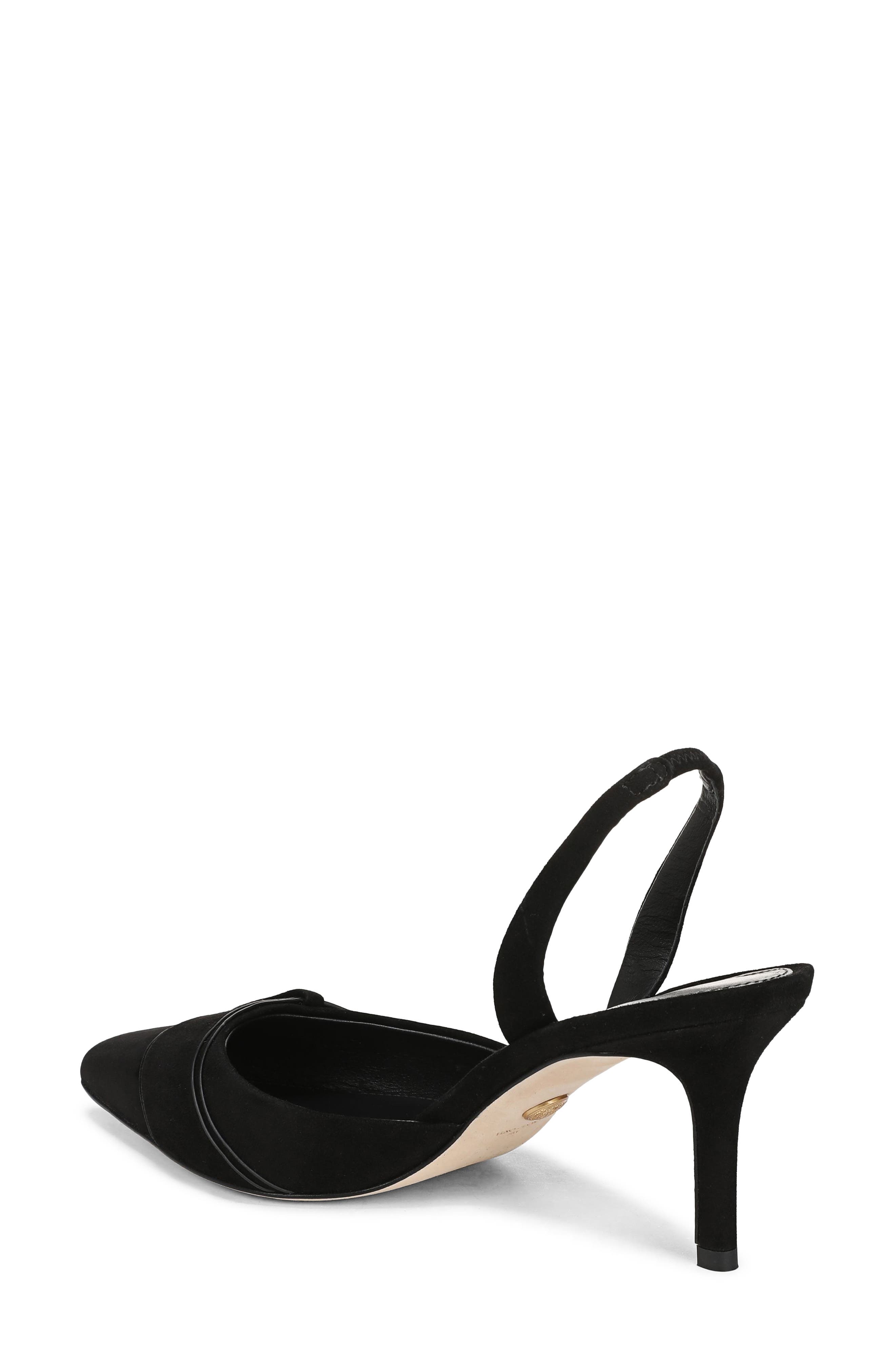 Lisbeth Slingback Pointed Toe Pump, Alternate, color, BLACK SUEDEDNU