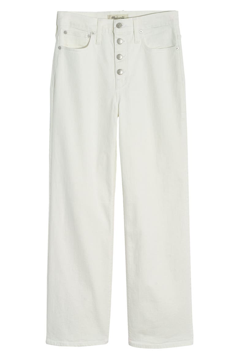 Slim Wide-Leg Crop Jeans: Button-Front Edition, Alternate, color, TILE WHITE