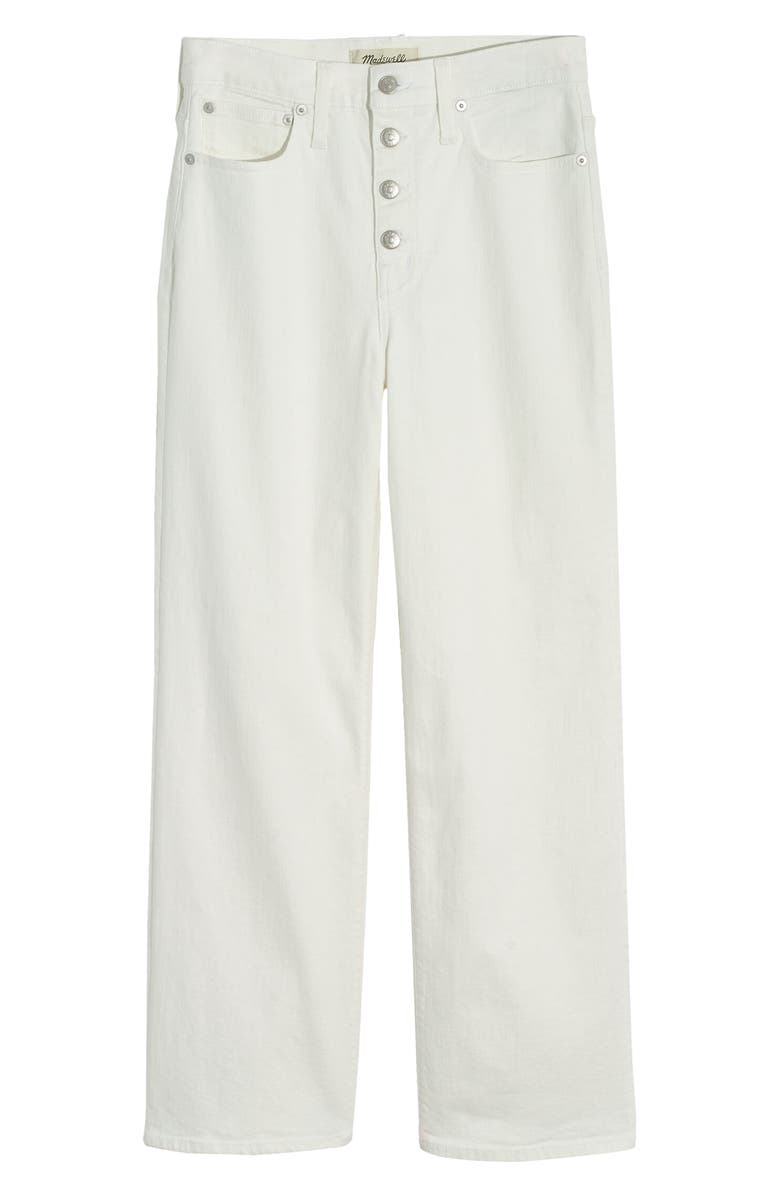 Madewell Slim Wide-Leg Crop Jeans: Button-Front Edition, Alternate, color, 