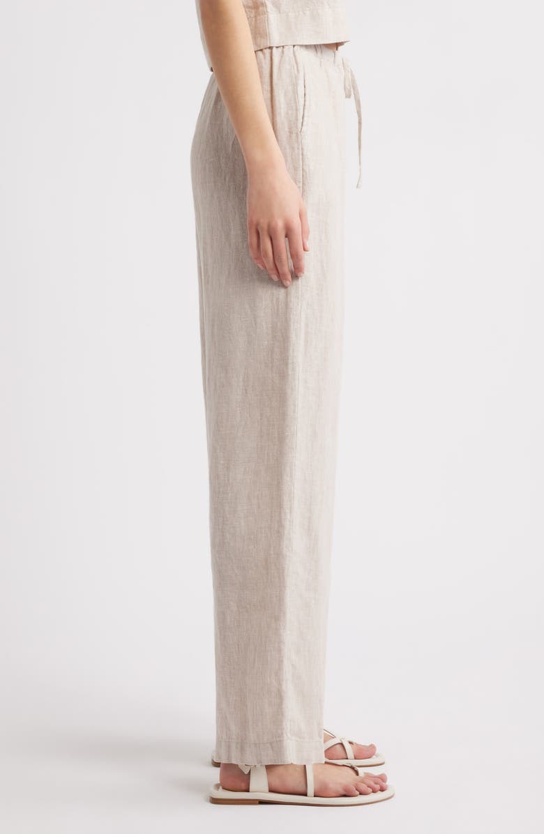 Rails Emmie Linen Drawstring Pants, Alternate, color, Heathered Flax