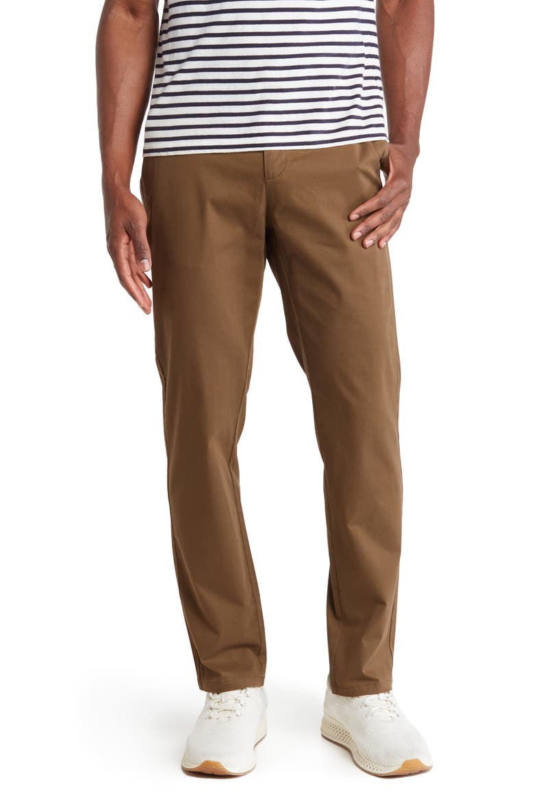 Akron Stretch Cotton Pants, Main, color, TOBACCO
