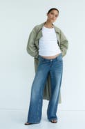 H&M Mama Wide Low Jeans