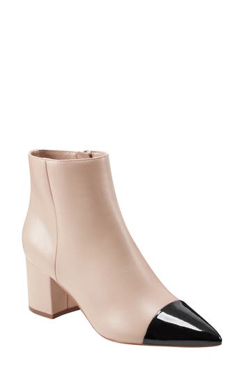 Marc Fisher Block Heel Bootie In Brown