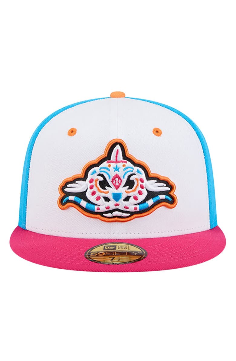 New Era Men's New Era White Carolina Mudcats Copa de la Diversión 59FIFTY Fitted Hat, Alternate, color, 
