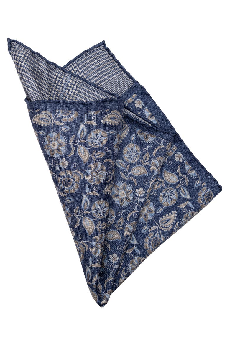Enzo - Double Sided Silk Pocket Square for Men, Alternate, color, Blue