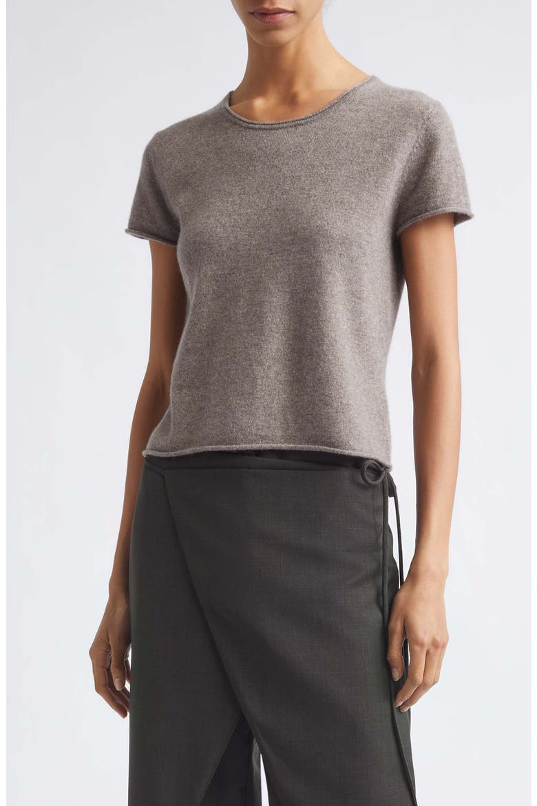 Merino Wool & Cashmere Baby Tee, Main, color, VAPOR