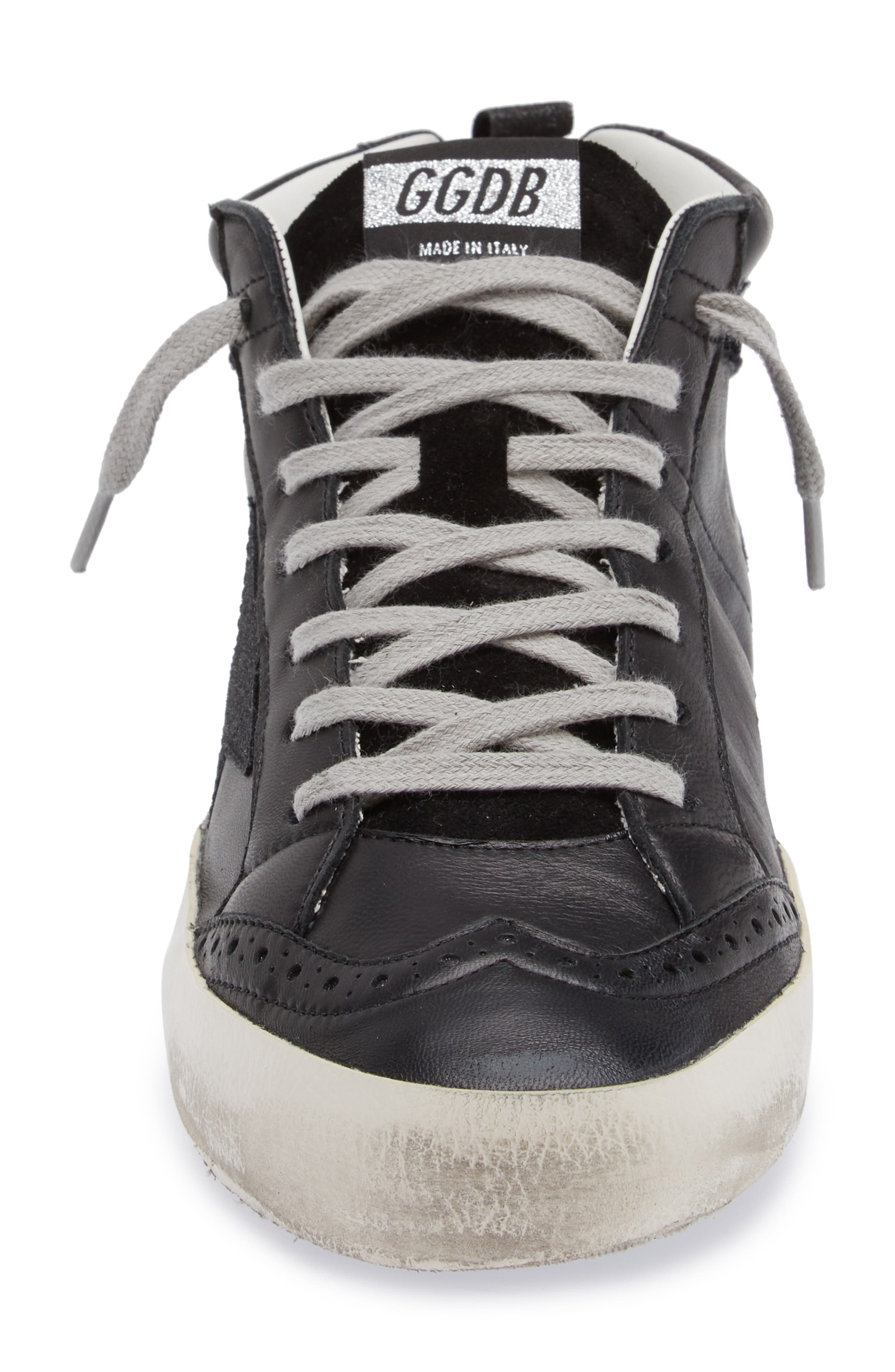 Golden Goose Mid Star Sneaker, Alternate, color, Black