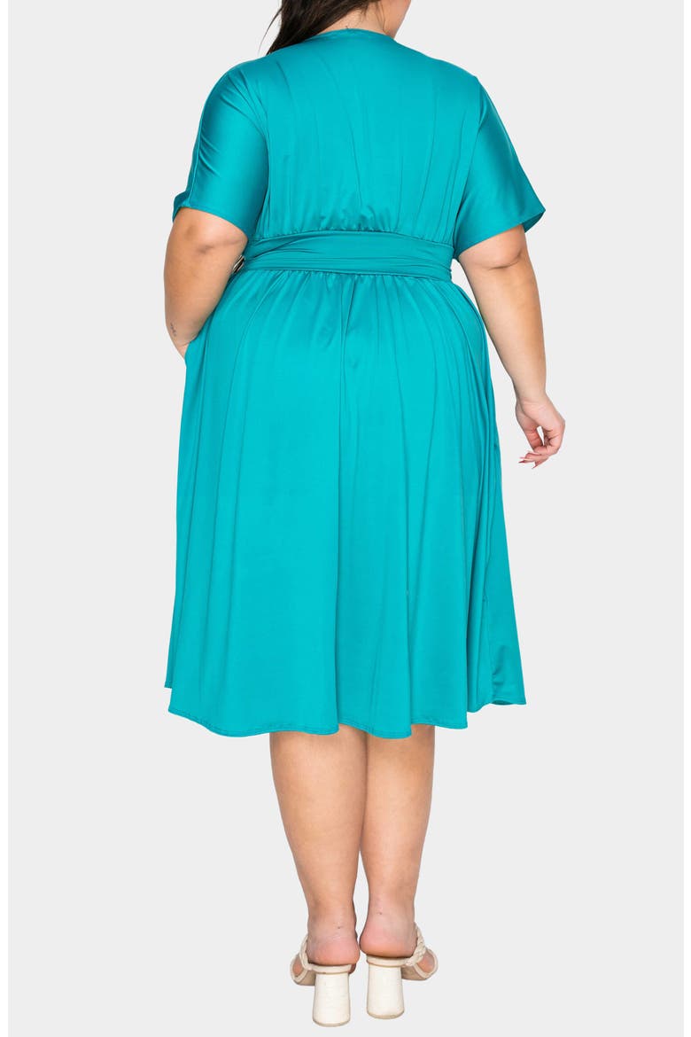 Cyra Empire Waist Midi Dress, Alternate, color, JADE