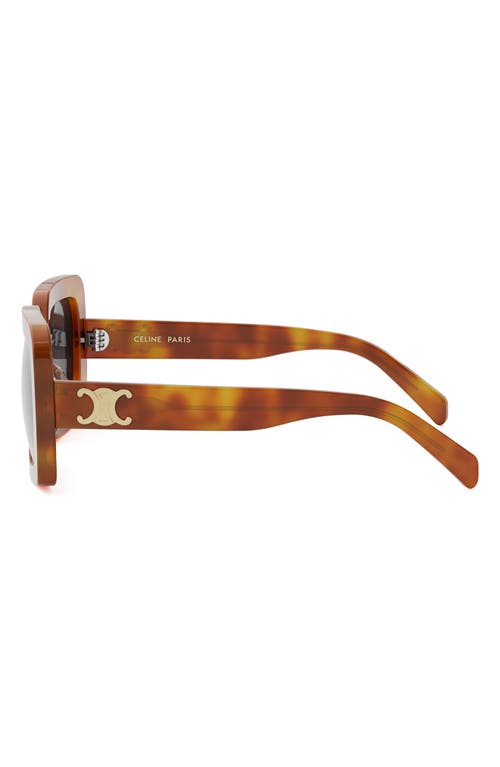 Celine Triomphe 56mm Square Sunglasses In Brown