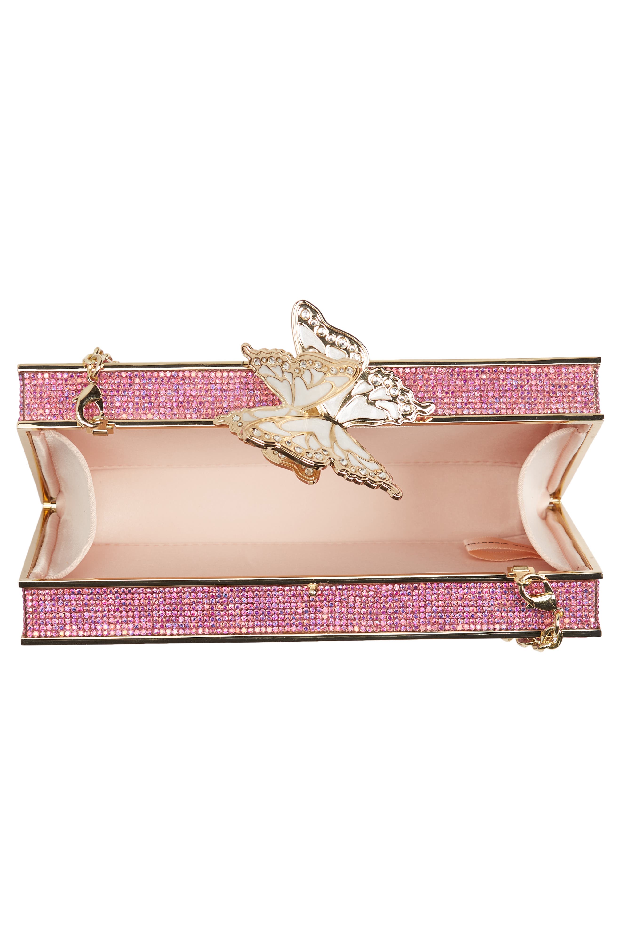 Clara Crystal Box Clutch, Alternate, color, PINK OMBRE