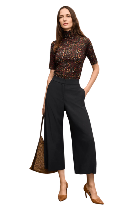 Jax Printed Jersey Turtleneck Tee